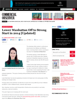 Lower Manhattan Off to Strong Start in 2014 [Updated]