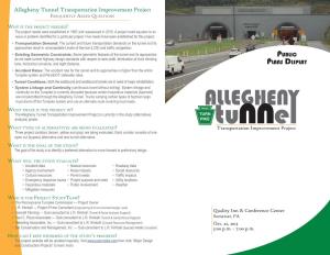 Public Plans Display Allegheny Tunnel Transportation Improvement