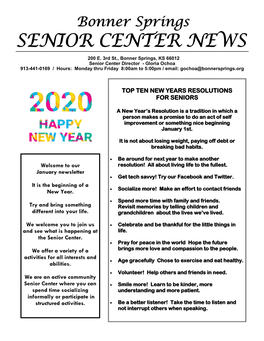 Newsletter January 2020