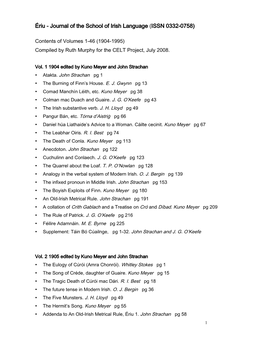 Ériu - Journal of the School of Irish Language (ISSN 0332-0758)