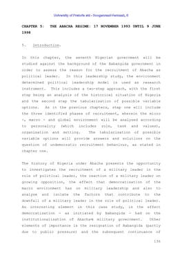 The Abacha Regime: 17 November 1993 Until 9 June 1998