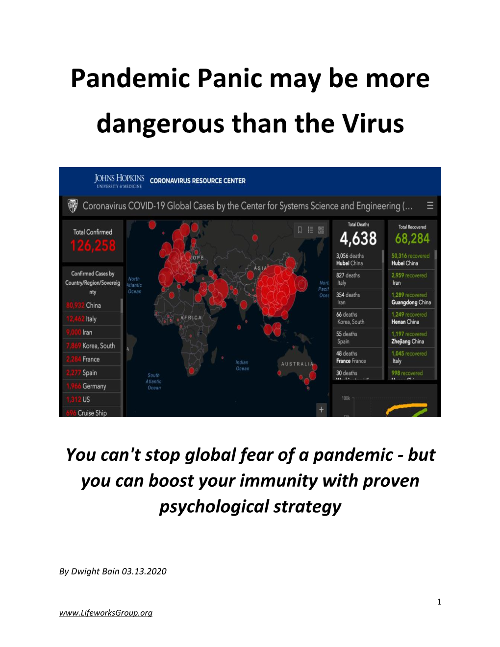 Pandemic Panic May Be More Dangerous Than the Virus