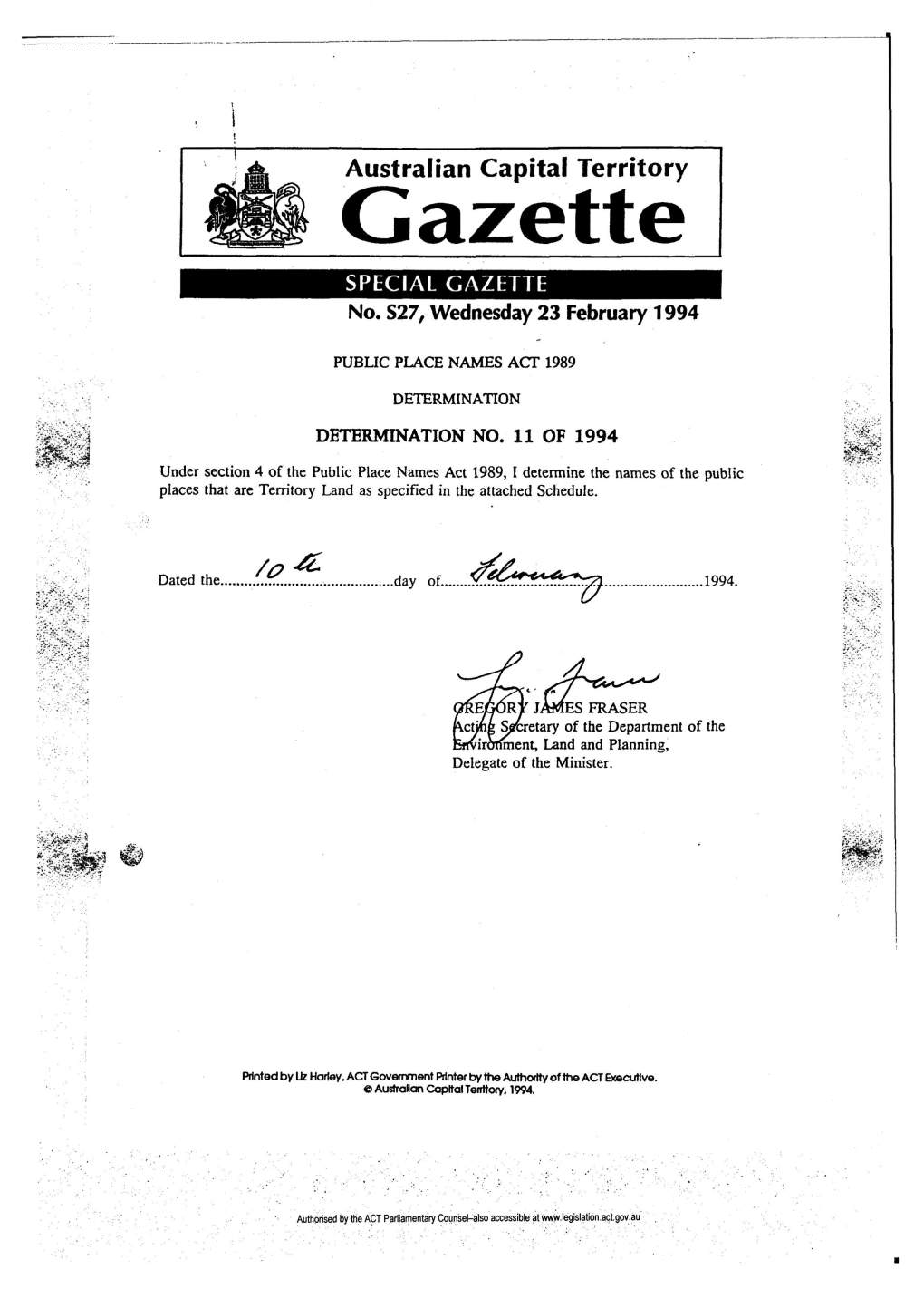 SPECIAL GAZETTE No