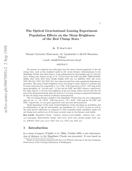 Optical Gravitational Lensing Experiment. Population Effects On
