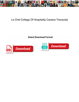 Le Chef College of Hospitality Careers Transcript