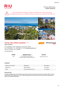 Hotel Riu Gran Canaria ★★★★ Gran Canaria