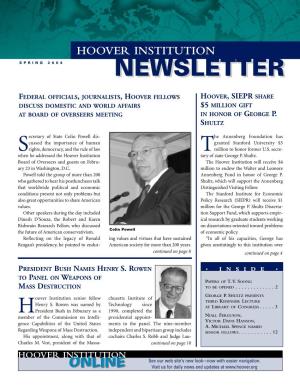 Hoover Institution Newsletter Spring 2004