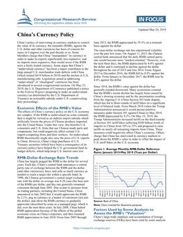 China's Currency Policy