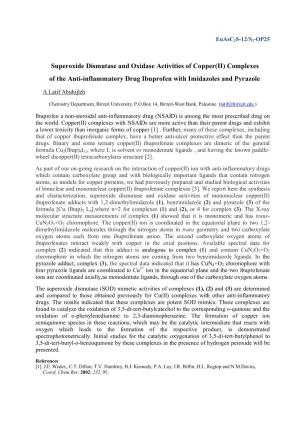 (II) Complexes of the Anti-Inflammatory Drug Ibuprofen with Imidazoles and Pyrazole