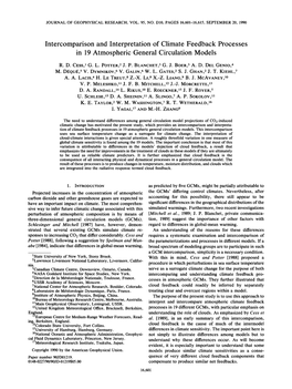 Intercomparison and Interpretation of Climate Feedback Processes in 19 Atmospheric General Circulation Models