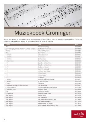 Muziekboek Yarden Crematorium Groningen