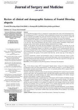 Review of Clinical and Demographic Features of Frontal Fibrosing Alopecia