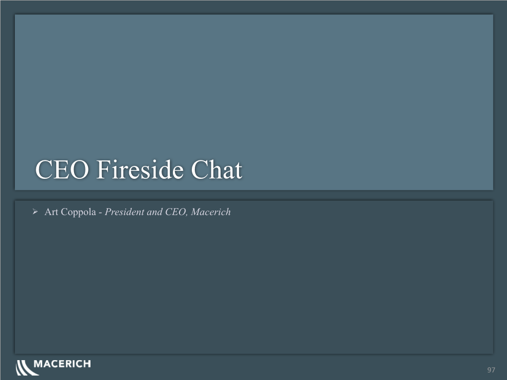 CEO Fireside Chat