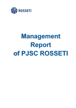 Management Report of PJSC ROSSETI