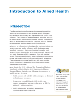 Introduction to Allied Health