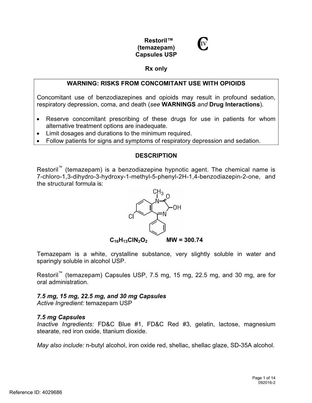 Restoril (Temazepam)