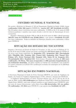 Cenário Mundial E Nacional