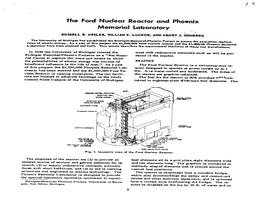 The Ford Nuclear Reactor Andphoenix Memorial Laboratory