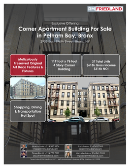 Corner Apartment Building for Sale in Pelham Bay, Bronx 2955 East 196Th Street, Bronx, NY