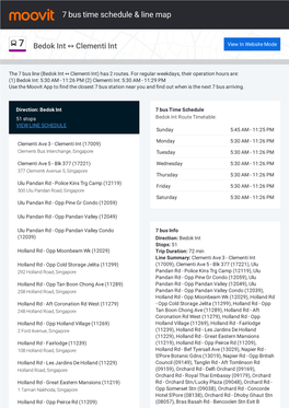 7 Bus Time Schedule & Line Route