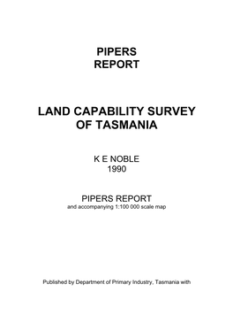 Land Capability Survey of Tasmania
