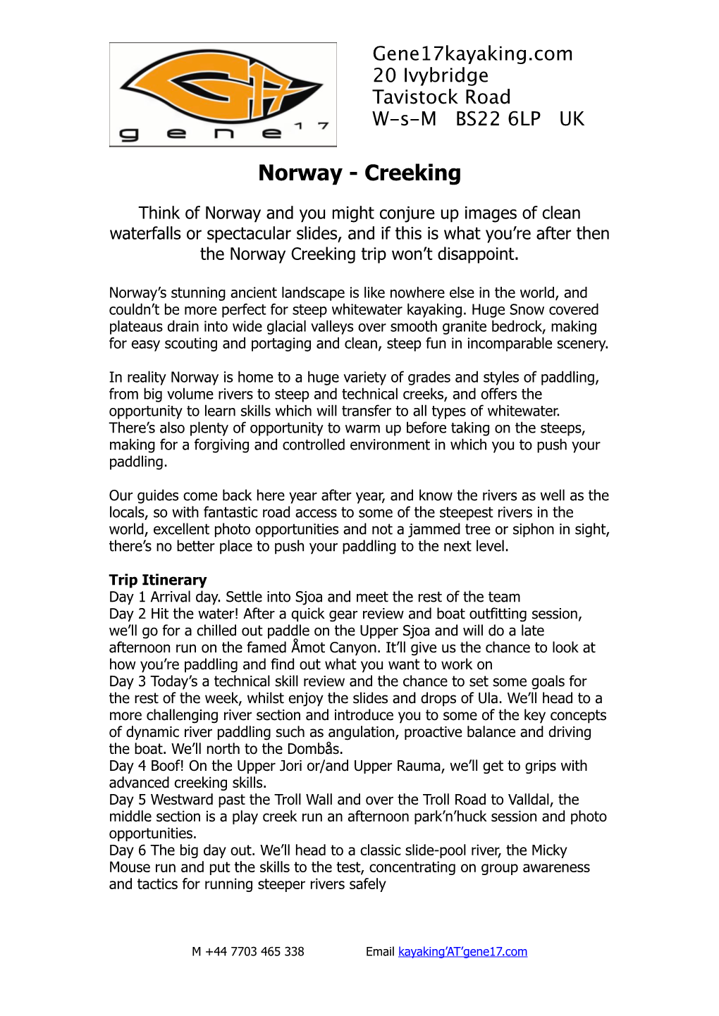 Norway - Creeking