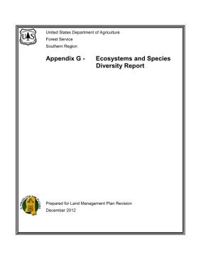 Ecosystems and Species Diversity Report