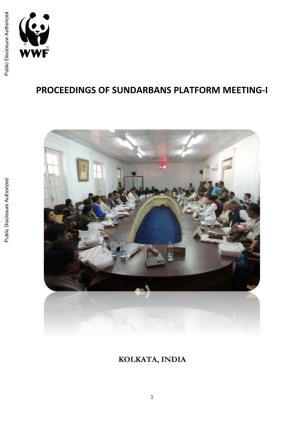 Proceedings of Sundarbans Platform Meeting-I Kolkata, India