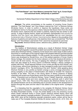 European Exploratory Scientific Journal Vol 2 №3