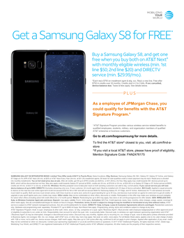 Get a Samsung Galaxy S8 for FREE *
