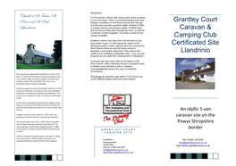 Grantley Court Caravan & Camping Club Certificated Site Llandrinio