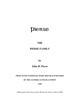 The Pierse Family Book