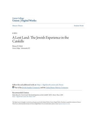 The Jewish Experience in the Catskills