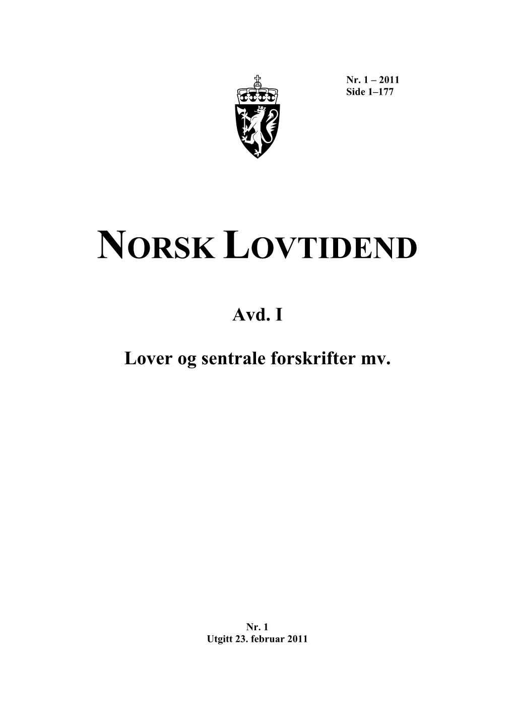 Norsk Lovtidend