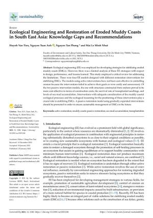Ecological Engineering and Restoration of Eroded Muddy Coasts in South East Asia: Knowledge Gaps and Recommendations