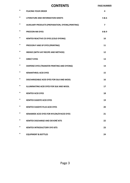 Contents Page Number