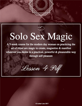 Full Solo Sex Magic Practice