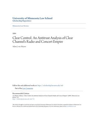 An Antitrust Analysis of Clear Channel's Radio and Concert Empire Adam J