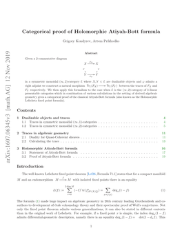 Categorical Proof of Holomorphic Atiyah-Bott Formula