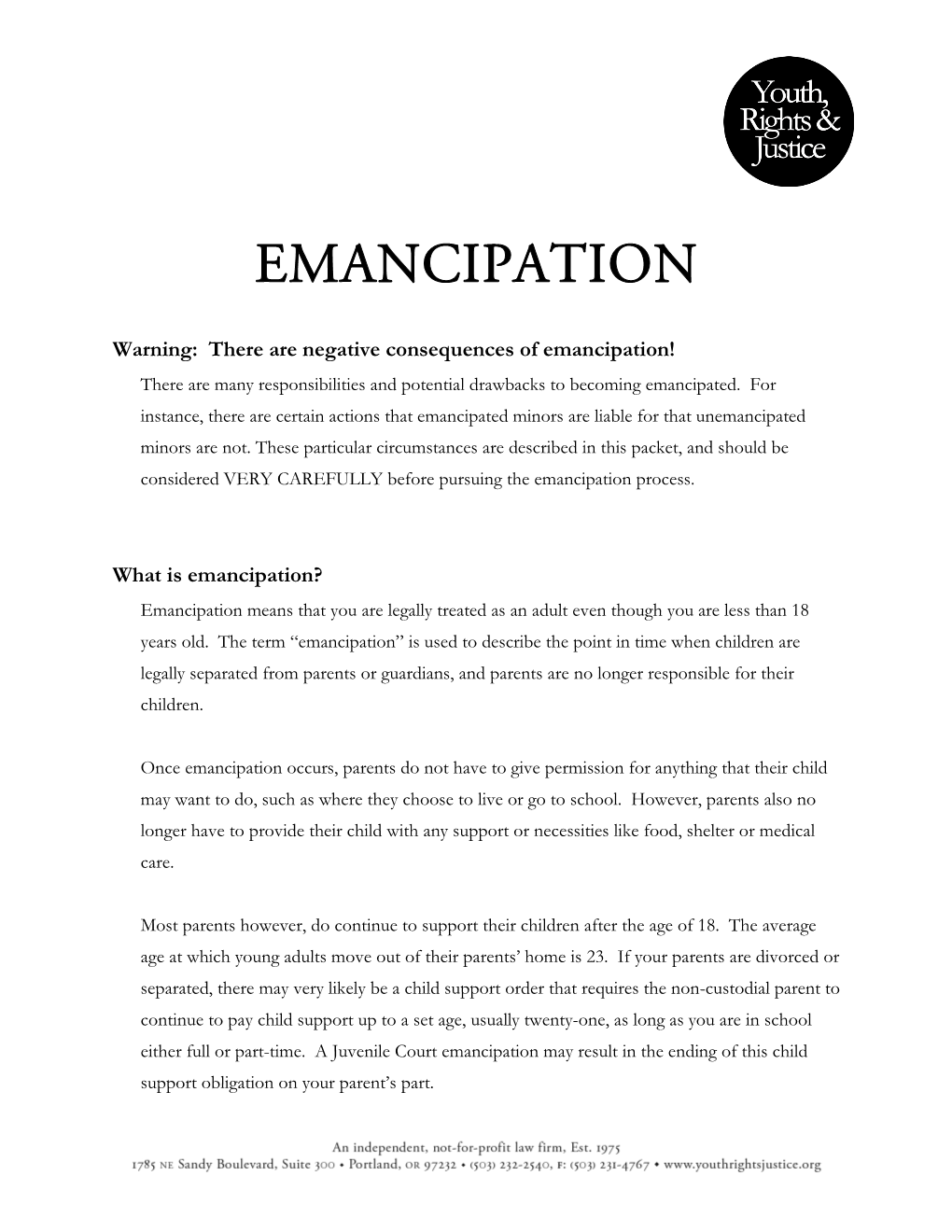 Emancipation