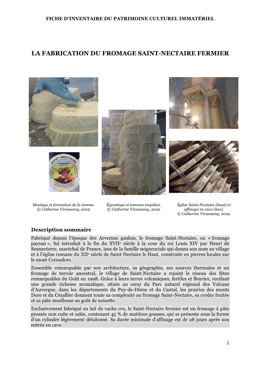 La Fabrication Du Fromage Saint-Nectaire Fermier.Pdf Pdf 628 Ko