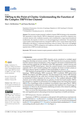 Trping to the Point of Clarity: Understanding the Function of the Complex TRPV4 Ion Channel