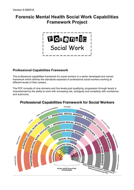 Forensic Mental Health Social Work Capabilities Framework Project