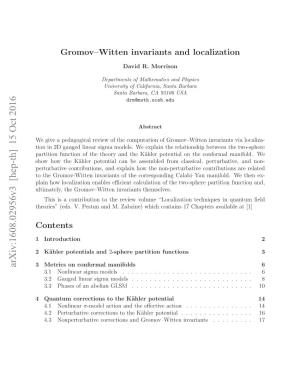 Gromov-Witten Invariants and Localization