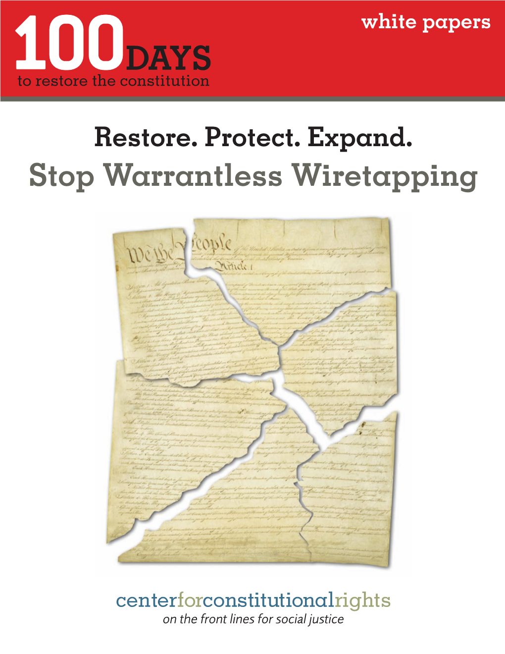 Stop Warrantless Wiretapping Center for Constitutional Rights