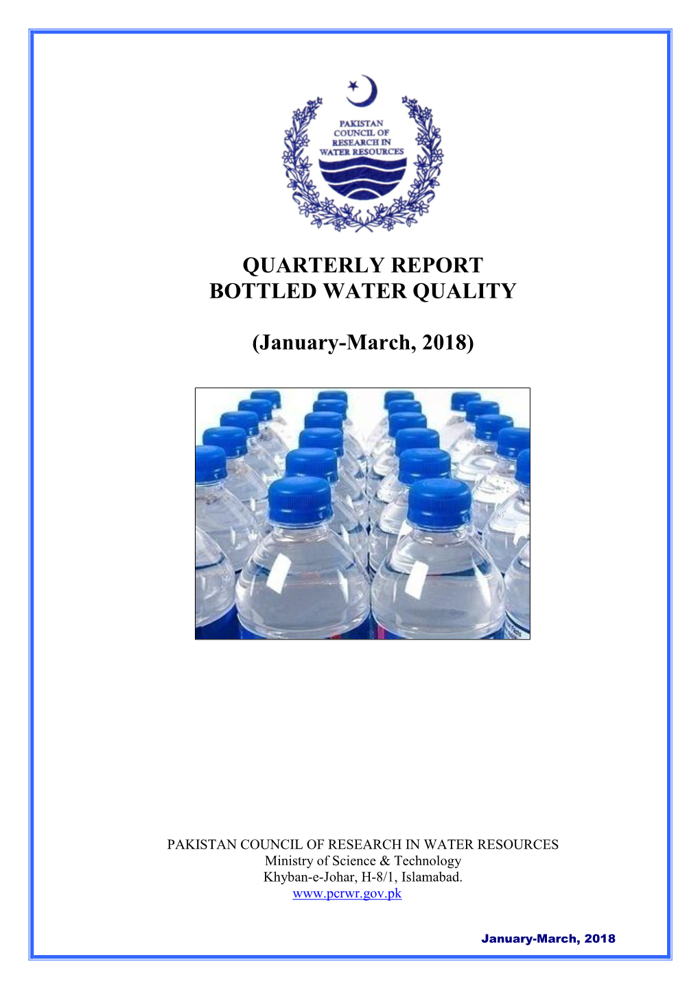 QUARTERLY REPORT BOTTLED WATER QUALITY (January-March