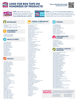 Look for Box Tops on Hundreds of Products!