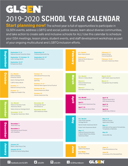 2019-2020 School Year Calendar