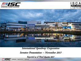 International Speedway Corporation Investor