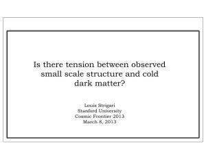 Is There Tension Between Observed Small Scale Structure and Cold Dark Matter?